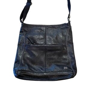 The Sak Black Leather Cross Body Bag